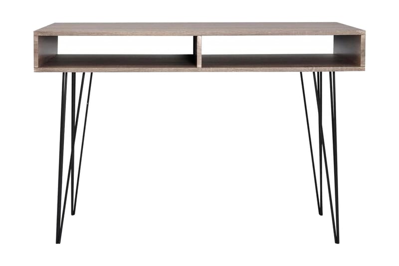 Skrivbord med 2 fack grå - Flerfärgad - Skrivbord - Bord