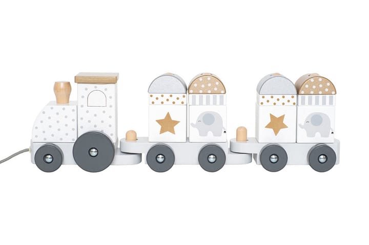 Dragleksak Tåg med Klossar Silver - Barn & bebis - Barnrumsinredning & leksaker - Leksaker - Babyleksaker