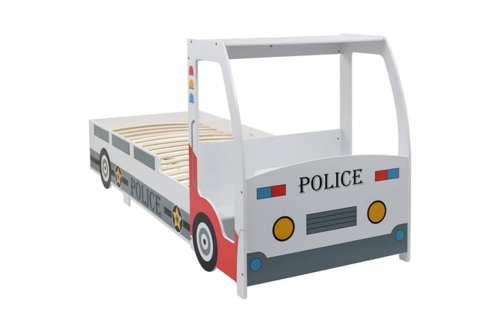 Barnsäng polisbil med memoryskummadrass 90x200 cm - Flerfärgad - Barn & bebis - Barnmöbler - Barnsäng & juniorsäng - Enkelsäng barn