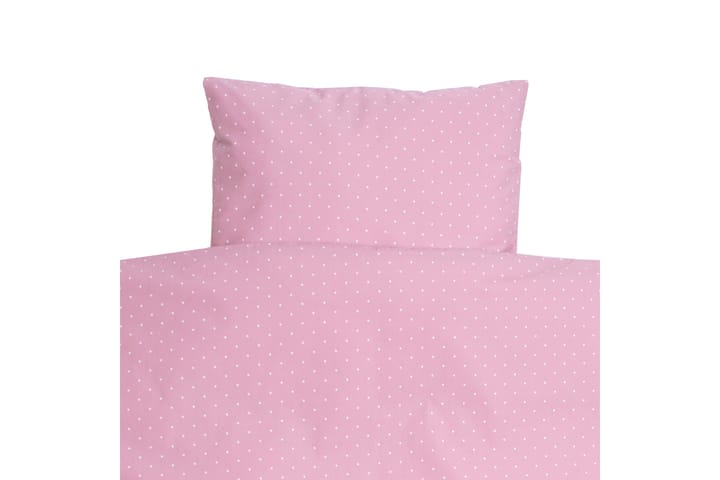 Bäddset spjälsäng soft pink dotty eko - Ljusrosa - Barn & bebis - Barntextilier - Barnsängkläder - Bäddset barn