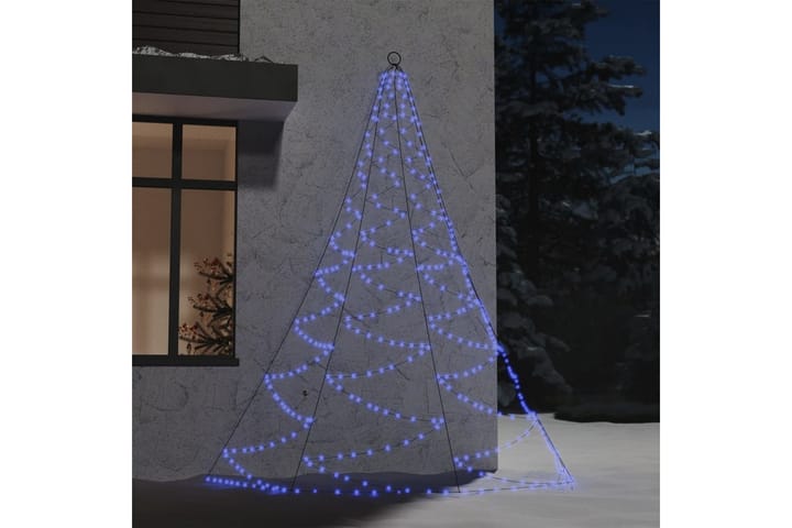 Hängande julgran med metallkrok 260 blå LED 3 m inne/ute