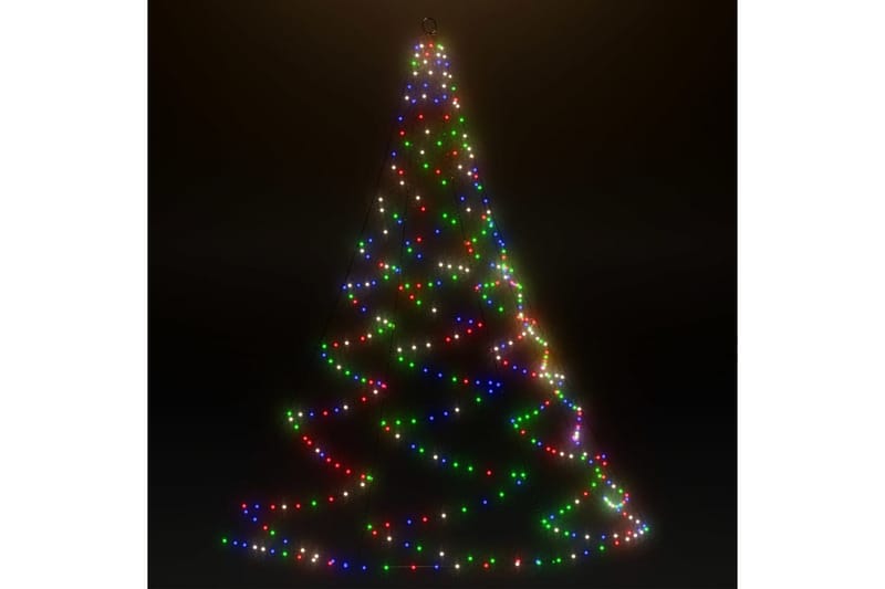 Hängande julgran med metallkrok 260 LED flerfärgad 3 m inne/