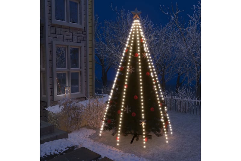 Ljusnät för julgran 400 lysdioder kallvit 400 cm