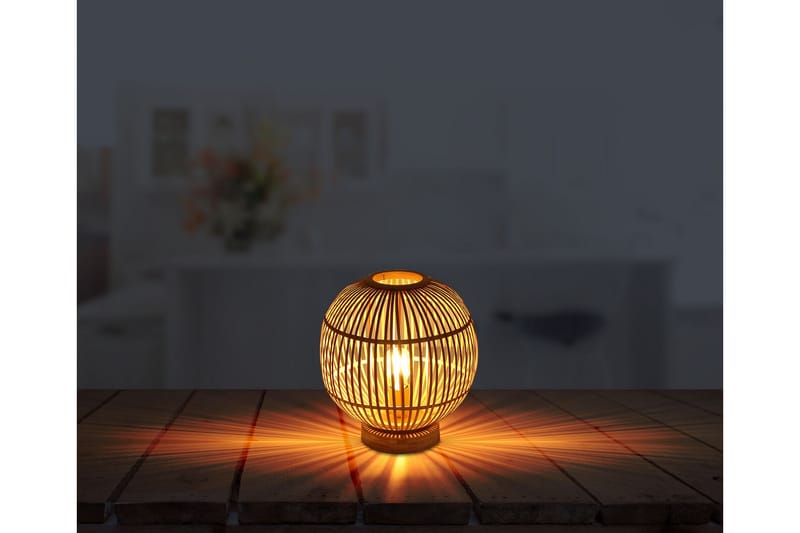 HILDEGARD Bordslampa 30 cm Rund Natur - Globo Lighting - Belysning - Inomhusbelysning & lampor - Bordslampor & bordsbelysning