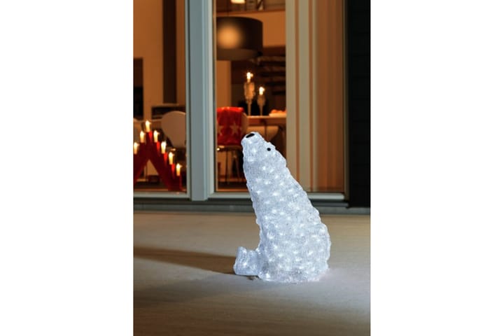 Konstsmide Sittande isbjörn 46cm 200LED Transparent