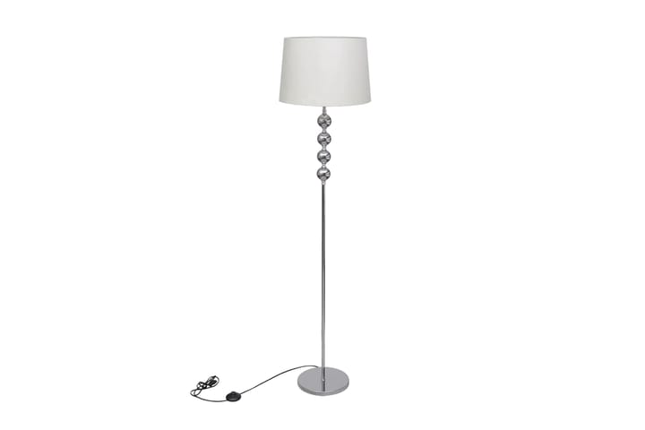 Golvlampa med högt stativ och lampskärm vit - Vit - Möbler - Sovrum - Sängbord
