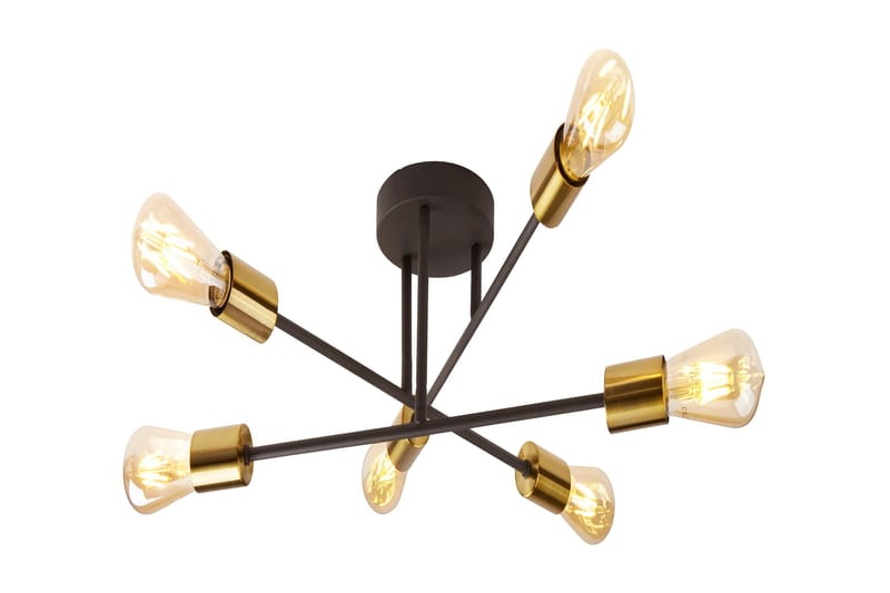 ARMSTRONG Taklampa 64 Dimbar 6 Lampor Mässing/Svart - Searchlight - Belysning - Inomhusbelysning & lampor - Taklampor & takbelysning - Kökslampa & pendellampa