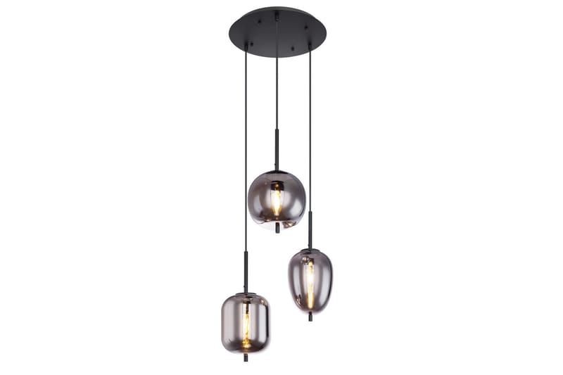 BLACKY Pendellampa 3 Lampor Svart - Globo Lighting - Belysning - Inomhusbelysning & lampor - Taklampor & takbelysning - Plafond