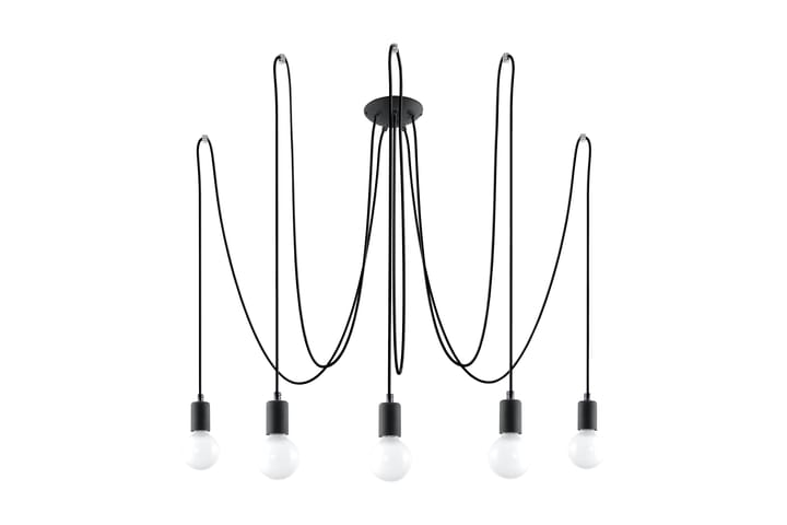 EDISON Pendellampa 5 Lampor Svart - Sollux Lighting - Belysning - Inomhusbelysning & lampor - Fönsterlampor & fönsterbelysning - Fönsterlampa hängande