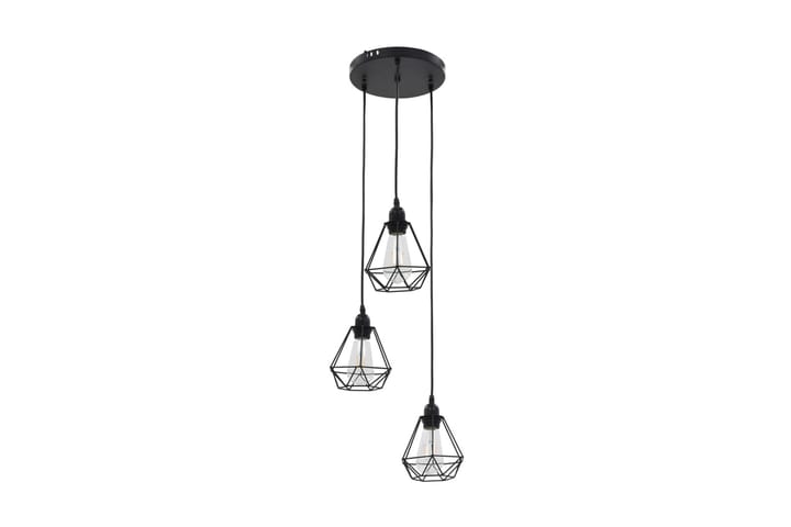 Taklampa med diamantdesign svart 3xE27-lampa - Svart - Belysning - Inomhusbelysning & lampor - Fönsterlampor & fönsterbelysning - Fönsterlampa hängande