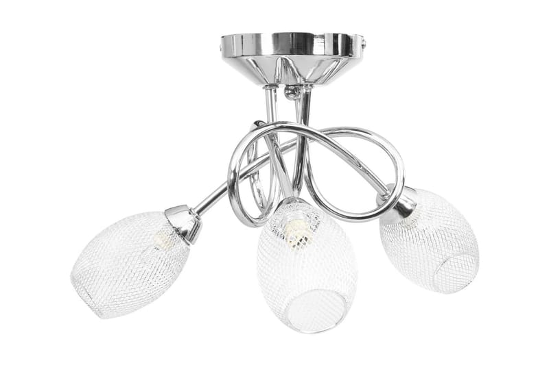Taklampa med förkromade lampskärmar för 3 G9-lampor