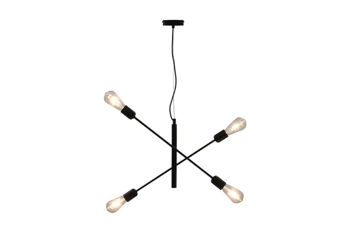 Taklampa med glödlampor 2 W svart E27
