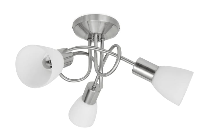 Taklampa med ovala glasskärmar för 3 E14-lampor - Vit - Belysning - Inomhusbelysning & lampor - Fönsterlampor & fönsterbelysning - Fönsterlampa hängande