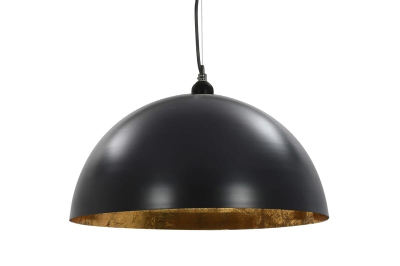 Taklampor 2 st svart och guld halvrunda 50 cm E27 - Svart - Belysning - Inomhusbelysning & lampor - Taklampor & takbelysning - Kökslampa & pendellampa