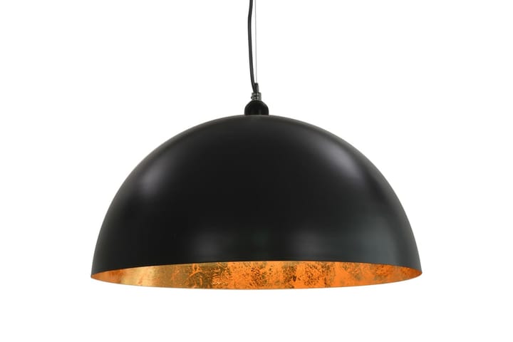 Taklampor 2 st svart och guld halvrunda 50 cm E27 - Svart - Belysning - Inomhusbelysning & lampor - Taklampor & takbelysning - Kökslampa & pendellampa