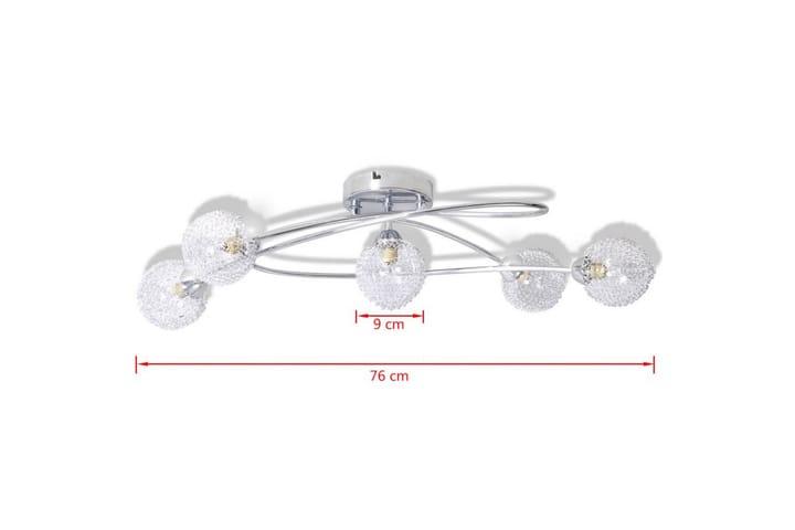Taklampa med trådskärm för 5 G9-glödlampor - Transparent - Belysning - Inomhusbelysning & lampor - Taklampor & takbelysning - Plafond