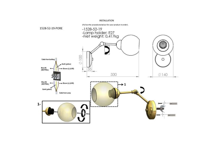 Pore Vägglampa - Homemania - Belysning - Inomhusbelysning & lampor - Vägglampor & väggbelysning