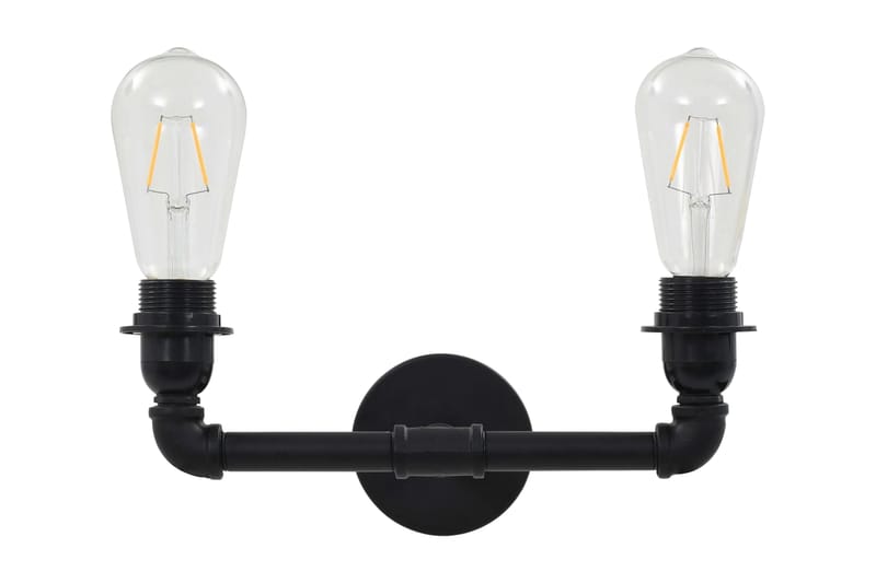 Vägglampa 2-vägs svart 2xE27-lampor - Svart - Belysning - Inomhusbelysning & lampor - Sänglampa - Sänglampa vägg