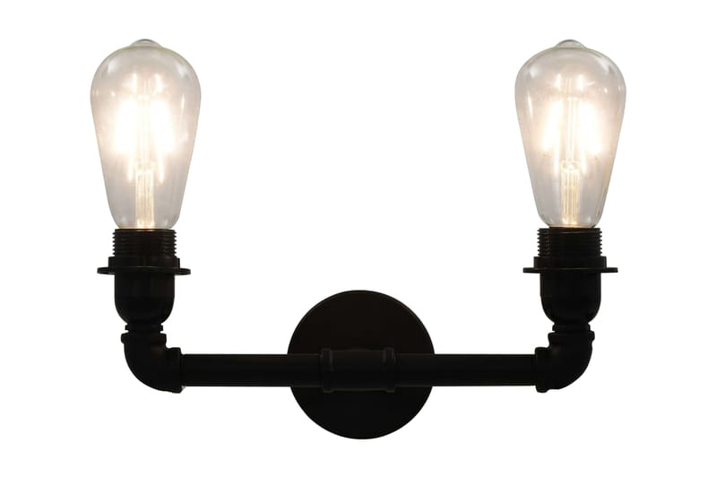 Vägglampa 2-vägs svart 2xE27-lampor - Svart - Belysning - Inomhusbelysning & lampor - Vägglampor & väggbelysning