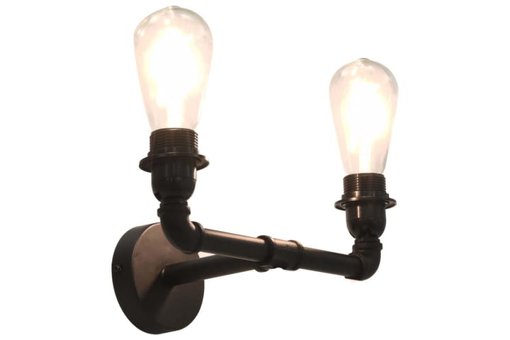 Vägglampa 2-vägs svart 2xE27-lampor - Svart - Belysning - Inomhusbelysning & lampor - Vägglampor & väggbelysning