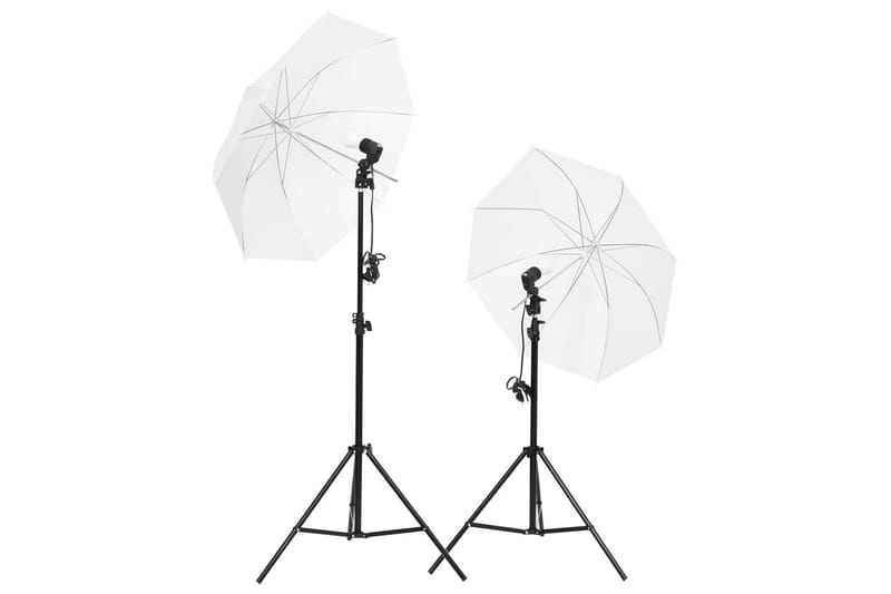 Studiobelysning inklusive stativ & paraplyer - Vit - Belysning - Ljuskällor & glödlampor - Arbetsbelysning - Fotobelysning & studiobelysning