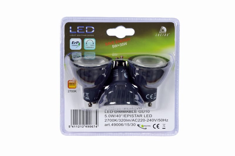 LED-LAMPA 7 cm Svart - Lucide - Belysning - Ljuskällor & glödlampor - LED belysning - LED-lampa