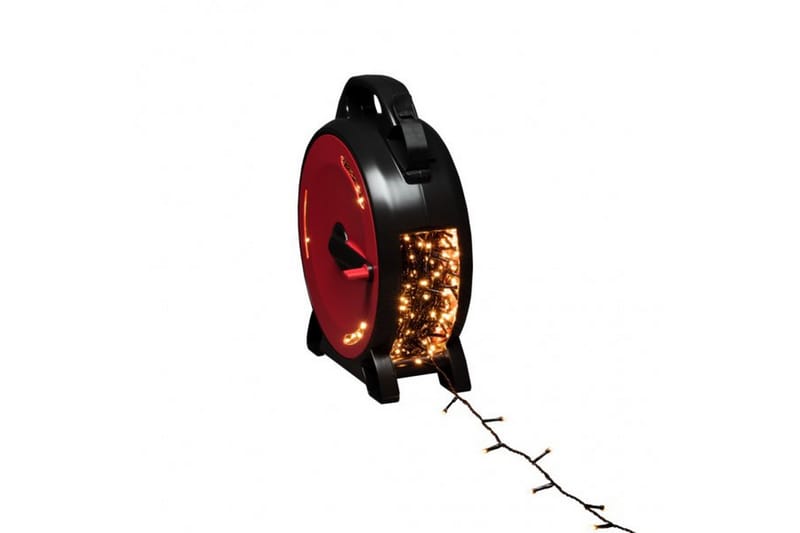 Konstsmide Sladdvinda, 1000 amber LED Svart/Röd - Konstsmide - Belysning - Utomhusbelysning - Ljusslinga utomhus