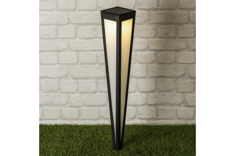 HI Soldriven LED-trädgårdslampa med markspett 75 cm svart - Svart - Belysning - Utomhusbelysning - Markbelysning