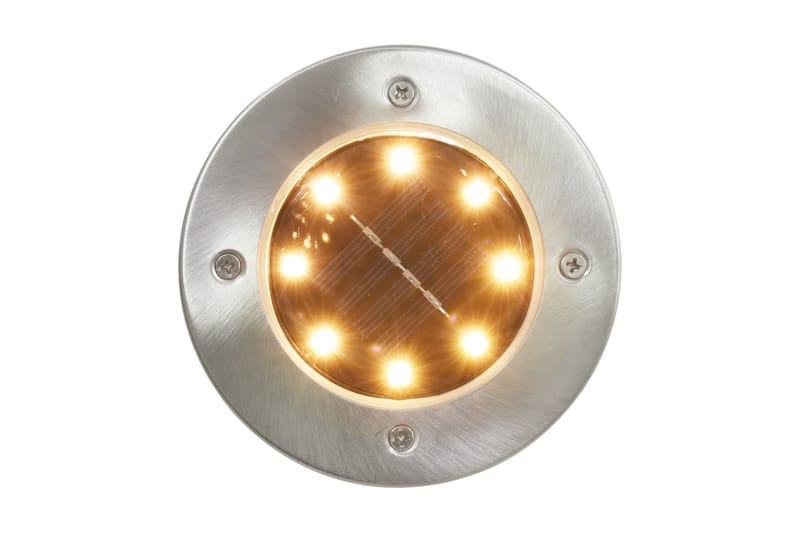 Marklampor soldrivna 8 st LED RGB-färg - Stål/Svart - Belysning - Utomhusbelysning - Markbelysning