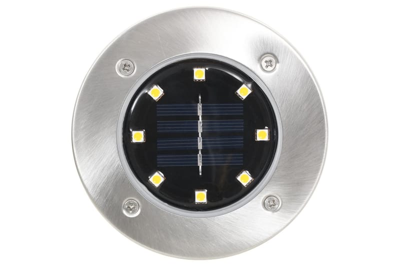Marklampor soldrivna 8 st LED RGB-färg - Stål/Svart - Belysning - Utomhusbelysning - Markbelysning