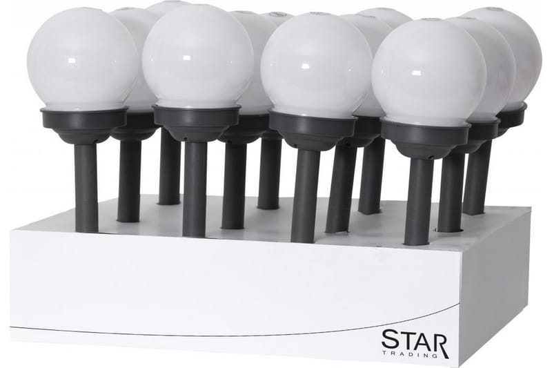 Display Solcell Globus 12-pack - Star Trading - Belysning - Utomhusbelysning - Solcellslampa & solcellsbelysning