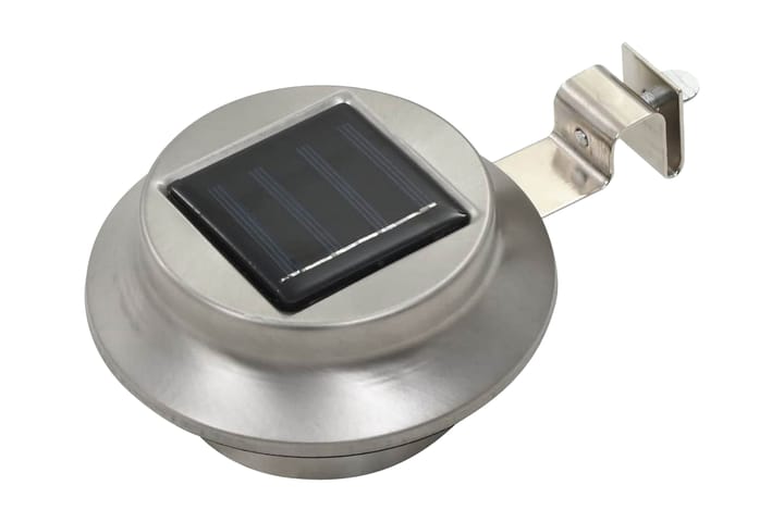 Sollampa LED set 6 st rund 12 cm vit - Silver - Belysning - Utomhusbelysning - Solcellslampa & solcellsbelysning