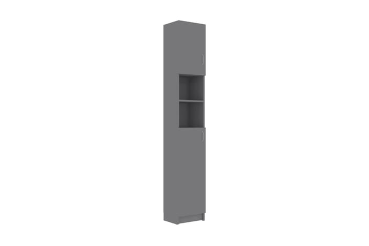Badrumsskåp grå högglans 32x25,5x190 cm spånskiva - Grå - Förvaring - Badrumsförvaring & förvaring tvättstuga - Badrumsskåp