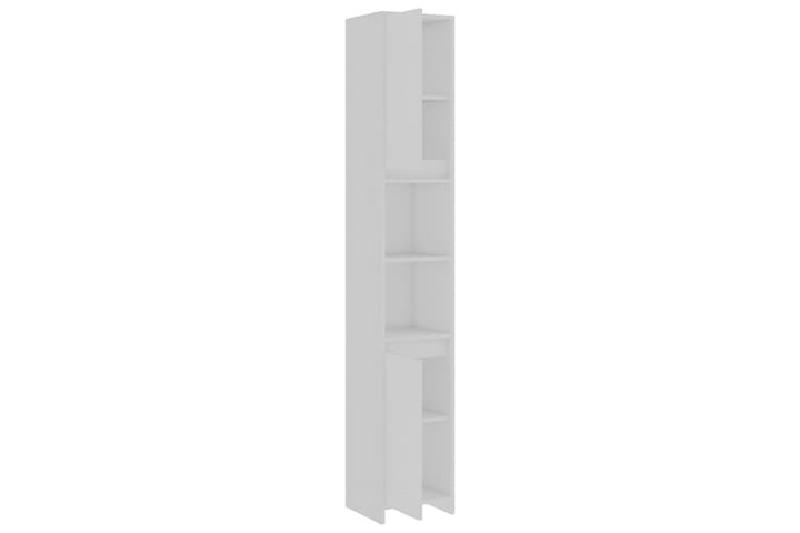 Badrumsskåp vit 30x30x183,5 cm spånskiva - Vit - Förvaring - Badrumsförvaring & tvättstuga inredning - Badrumsskåp
