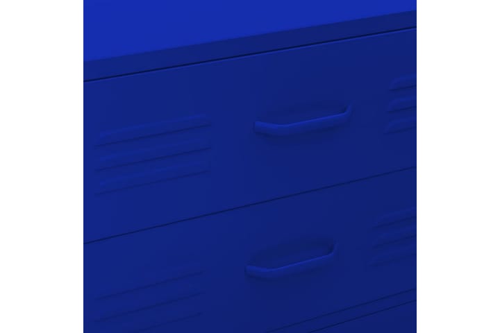 Byrå marinblå 80x35x101,5 cm stål - Blå - Förvaring - Förvaringsmöbler - Byråer