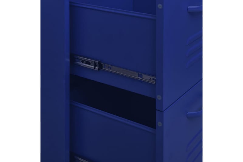 Byrå marinblå 80x35x101,5 cm stål - Blå - Förvaring - Förvaringsmöbler - Byråer