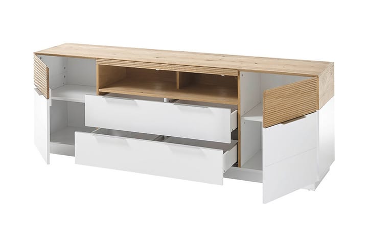 ENDRUP Sideboard 40x182 cm Vit/Natur - Förvaring - Förvaringsmöbler - Skänkar & sideboards