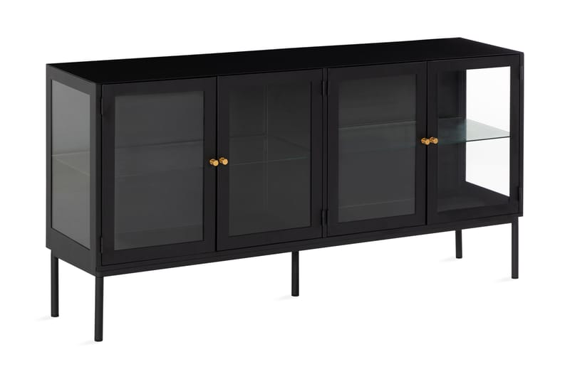 GUGNY Sideboard 45x160 cm Transparent/Svart - Förvaring - Förvaringsmöbler - Skänkar & sideboards