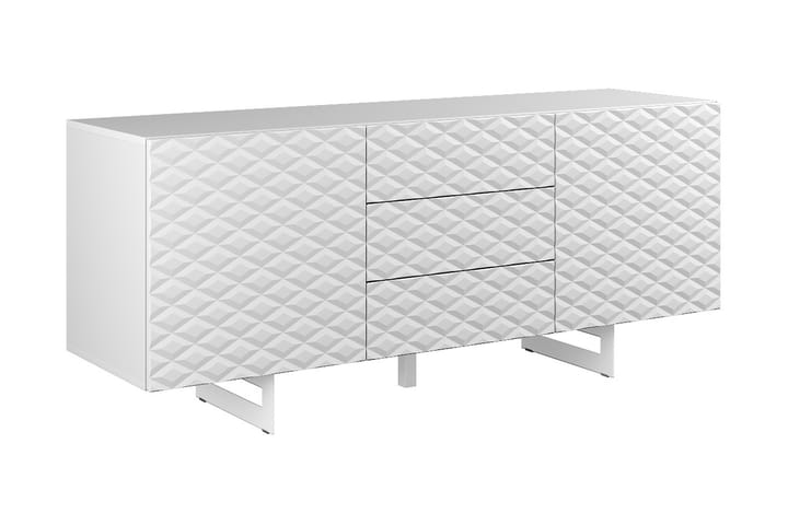 KORFU Sideboard 3 lådor 165x45 cm Vit - Förvaring - Förvaringsmöbler - Skänkar & sideboards