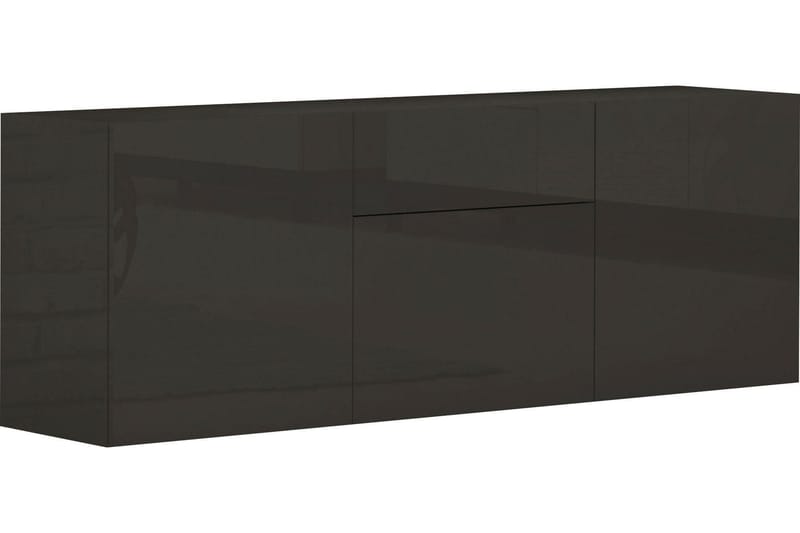 METINA Skänk 170 cm 3 Dörrar + Låda Antracit Högglans