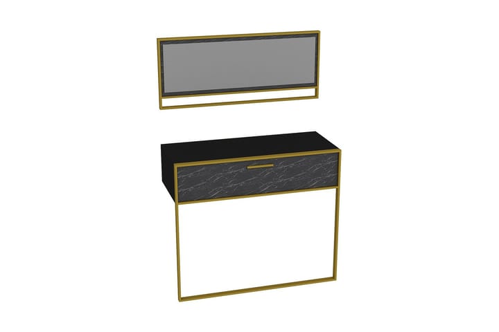 NOVIKOV Sideboard 90 cm Guld/Svart - Förvaring - Förvaringsmöbler - Skänkar & sideboards
