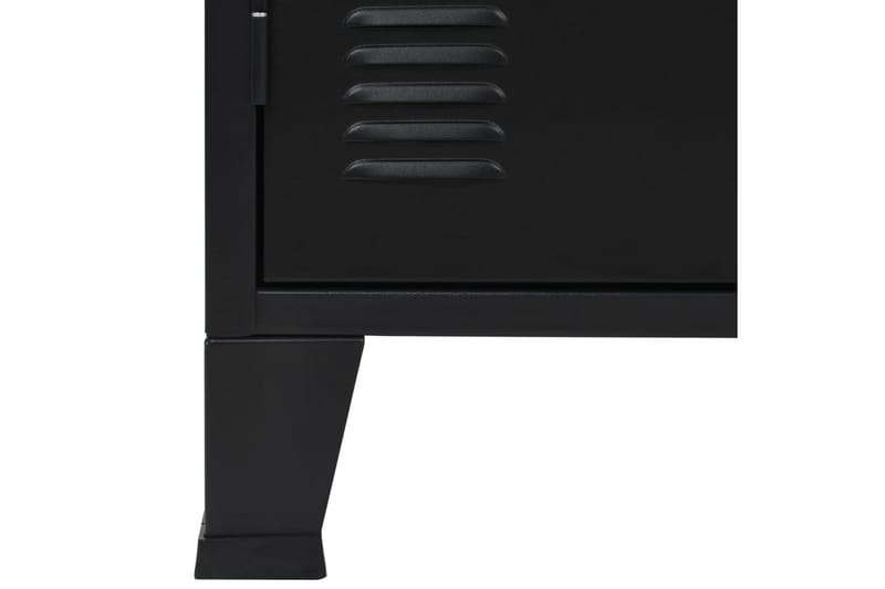 Skänk industriell stil metall 120x35x70 cm svart - Svart - Förvaring - Förvaringsmöbler - Skänkar & sideboards
