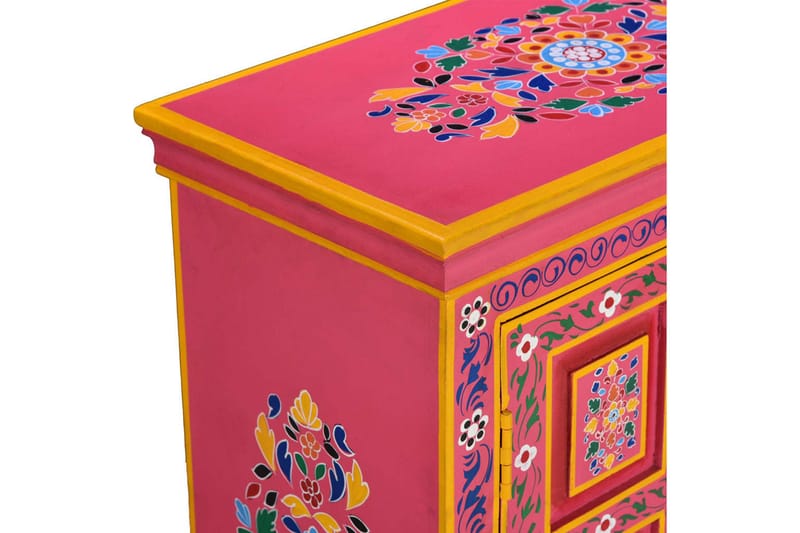 Skänk massivt mangoträ handmålad rosa - Rosa - Förvaring - Förvaringsmöbler - Skänkar & sideboards