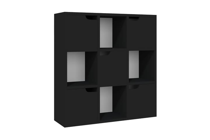 Bokhylla svart 88,5x27,5x88 cm spånskiva - Svart - Förvaring - Hyllor - Bokhylla