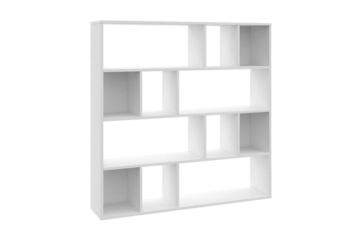 Rumsavdelare/bokhylla vit 110x24x110 cm spånskiva