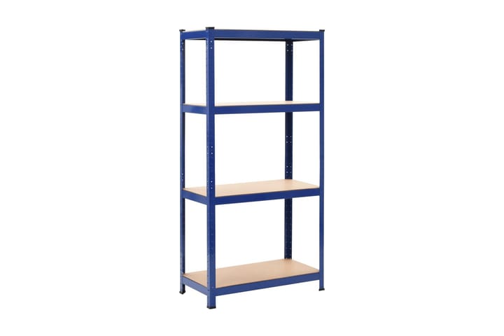 Förvaringshylla blå 80x40x160 cm stål och MDF - Blå - Förvaring - Hyllor - Förvaringshylla - Lagerhylla