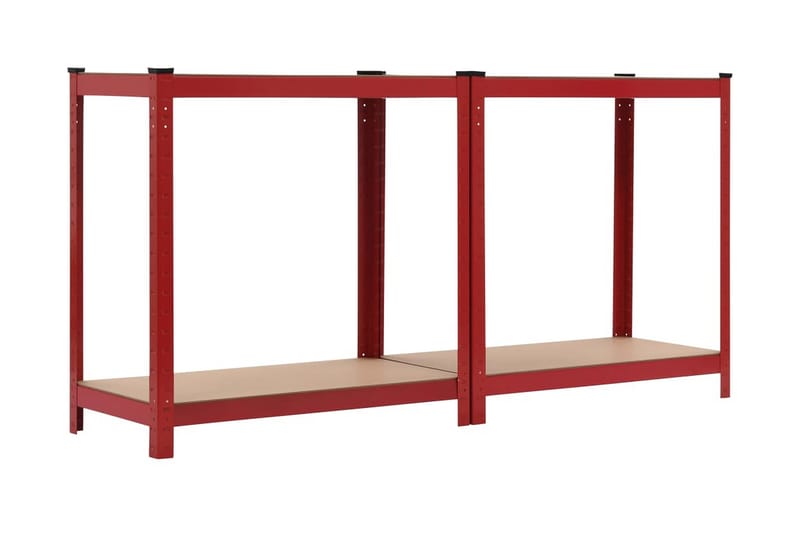Förvaringshylla röd 80x40x160 cm stål och MDF - Röd - Förvaring - Hyllor - Förvaringshylla - Lagerhylla