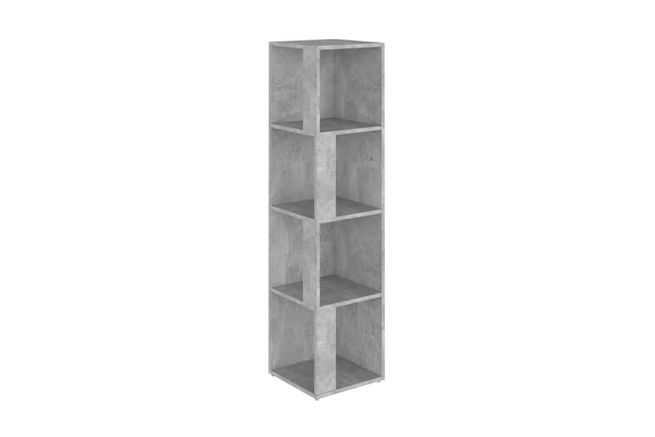 Hörnhylla betonggrå 33x33x132 cm spånskiva - Grå - Förvaring - Hyllor - Hörnhylla