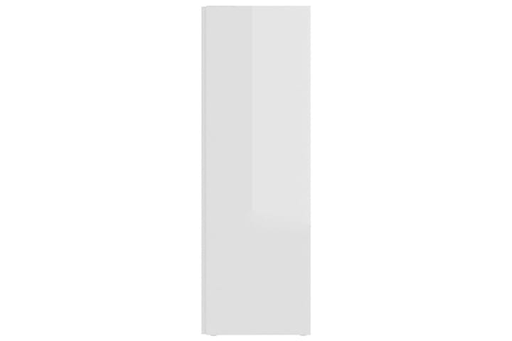 Hörnhylla vit högglans 33x33x100 cm spånskiva - Vit - Förvaring - Hyllor - Hörnhylla