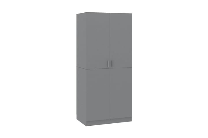 Garderob grå 80x52x180 cm spånskiva